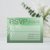 Beach Palm Tree Silhouette RSVP | jade Kaartje (Staand voorkant)