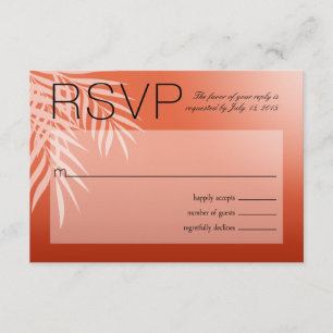 Beach Palm Tree Silhouette RSVP   koraal