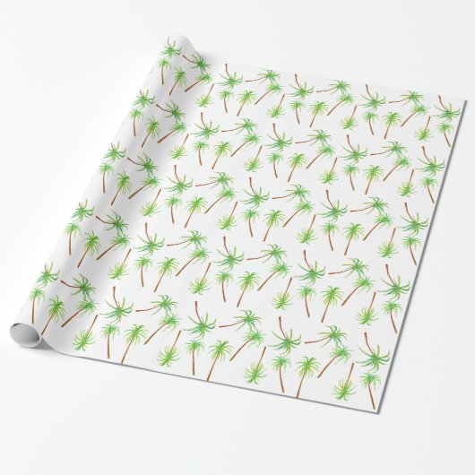 Beach Palm Trees Cadeaupapier (Uitgerold)