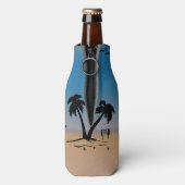 Beach Palm Trees Flesjeskoeler (Fles Achterkant)