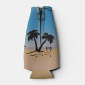 Beach Palm Trees Flesjeskoeler (Achterkant)