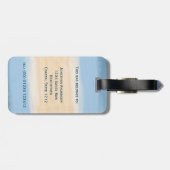 Beach Palm Trees Hammock die uitblazen Bagagelabel (Achterkant horizontaal)