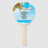 Beach, Palm Trees Ocean Destination Wedding Handwaaier (Voorkant)