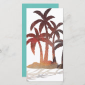 Beach Palm Trees Sunset Bedankkaart (Voorkant / Achterkant)