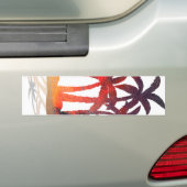 Beach Palm Trees Sunset Bumpersticker (Op auto)