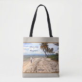 Beach Palm Tropical Destination Custom Draagtas (Voorkant)