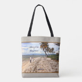 Beach Palm Tropical Destination Custom Draagtas (Achterkant)