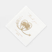 Beach Palm Wedding Destination Bedankt Servet (Hoek)