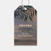 Beach Palms Sunset and String Lights Tropical Cadeaulabel (Voorkant)