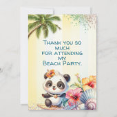 Beach Panda Merci note (Dos)