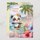 Beach Panda Merci note (Devant / Derrière)