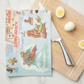 Beach Paradise California Kitchen Towel Theedoek (Quarter Fold)