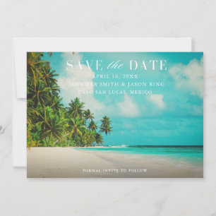 Beach Paradise Foto bruiloft Save The Date