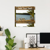 Beach Park Bench Poster (Thuiskantoor)