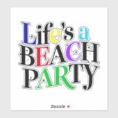 BEACH PARTIJ STICKER (Vel)