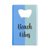 Beach Party, Blue Stripes Kredietkaart Flessenopener (Achterkant)
