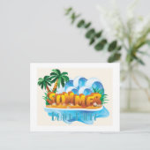 Beach Party Briefkaart (Staand voorkant)