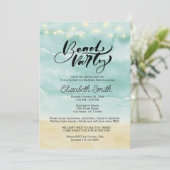 Beach Party Digitale Uitnodiging Kaart (Staand voorkant)