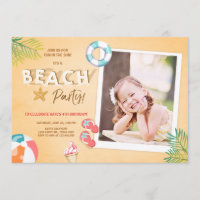 Beach Party Invitation Beach Verjaardag BBQ Zomer