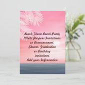 Beach Party Invitation multi-usage Faire-part (Debout devant)