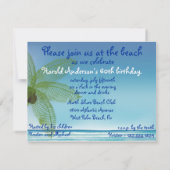 Beach Party Invitation Sjabloon Kaart (Achterkant)