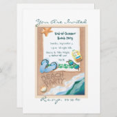 Beach Party © Kaart (Voorkant / Achterkant)