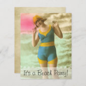 Beach Party Kaart (Voorkant / Achterkant)