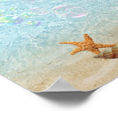 Beach Party Luau Sweet Sixteen Seashells PalmTrees Poster (Hoek)