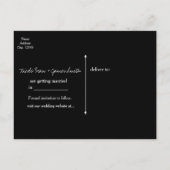 Beach Party palm Trepical White Hot Aankondigingskaart (Achterkant)