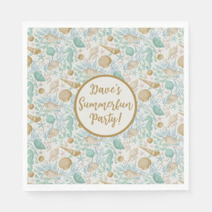 Beach Party Paper Napkins, Standard Luncheon Servet