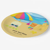 Beach party papieren bordje (Gekanteld)