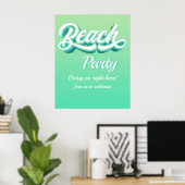 Beach Party-Poster Poster (Thuiskantoor)