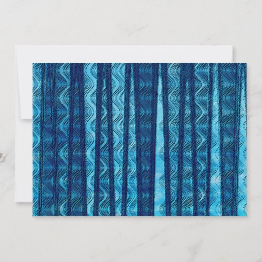 BEACH PARTY Retro Blue Waves Invitations Anniversa (Dos)