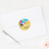 Beach party ronde sticker (Envelop)