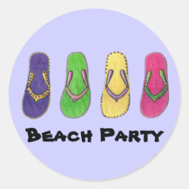 Beach Party Sandalen Stickers