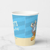 Beach Party Toevoegen Jouw naam Cool Surfen Polar  Papieren Bekers (Rechts)