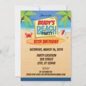 Beach Party Uitnodiging voor verjaardag (Voorkant)
