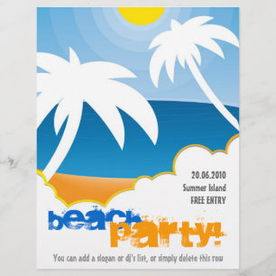  Beach Party-vlieger Flyer