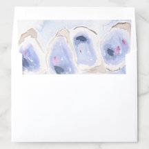 Beach Pastel Dusty Blue Watercolor Oyster Mariage