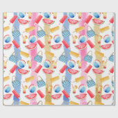 Beach Patroon Cadeaupapier (Vlak)