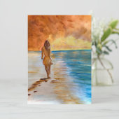 Beach Peace Bedankkaart (Staand voorkant)