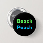 BEACH PEACH-toets Ronde Button 5,7 Cm (Voorkant /achterkant)