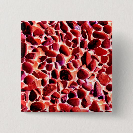 BEACH PEBBLES VIERKANTE BUTTON 5,1 CM (Voorkant)