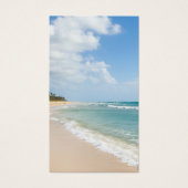 Beach Photo Cross Sympathy Prayer Card (Devant)