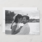 Beach Photo Elopement Mariage Faire-part (Dos)