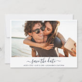 Beach Photo Modern Wedding Save The Date (Voorkant)