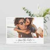 Beach Photo Modern Wedding Save The Date (Staand voorkant)