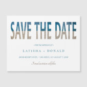 Beach Photo Typography Weddenschap Save the Date (Voorkant)