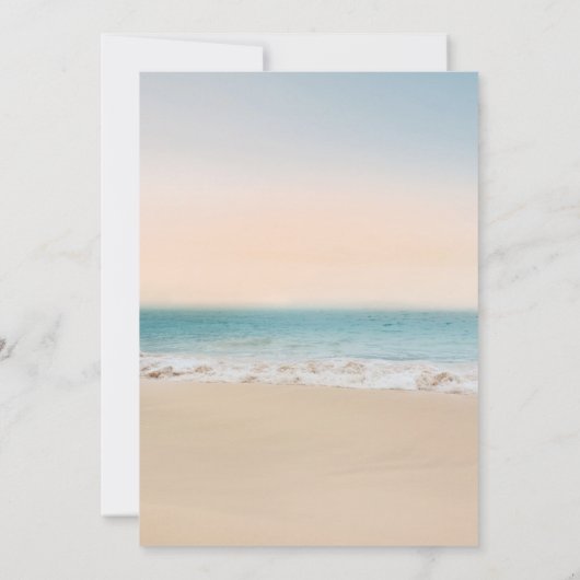 Beach Photo Wedding Rehearsal Dinner Invitation Kaart (Achterkant)