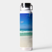 Beach Photography Blue Ocean Waves Personeelsforma Waterfles (Achterkant)